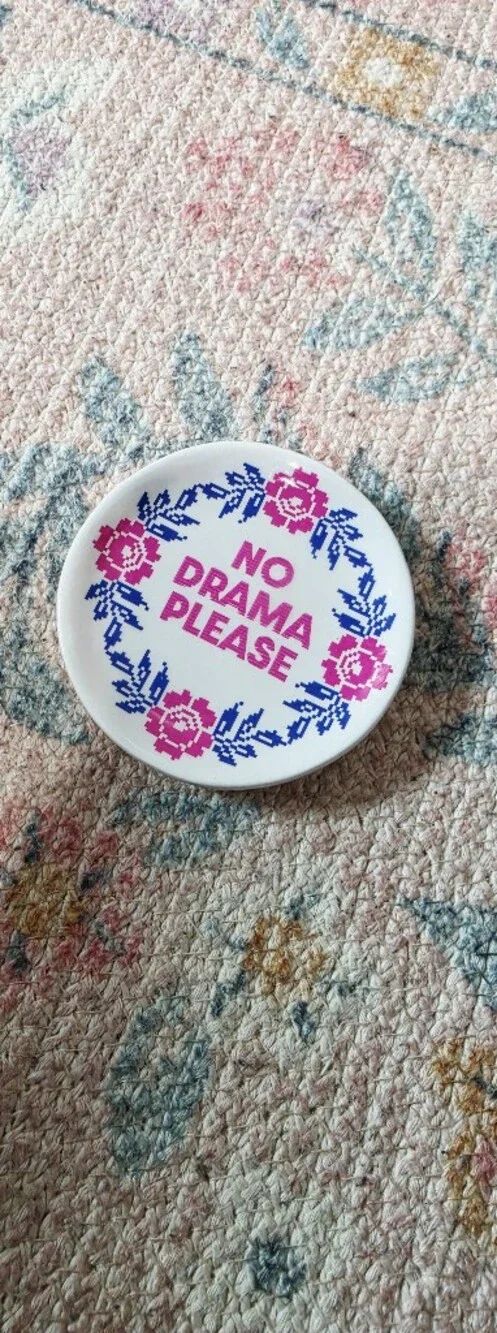 Target Bullseye Playground 2026 Mini Ceramic Trinket Tray - No Drama Please